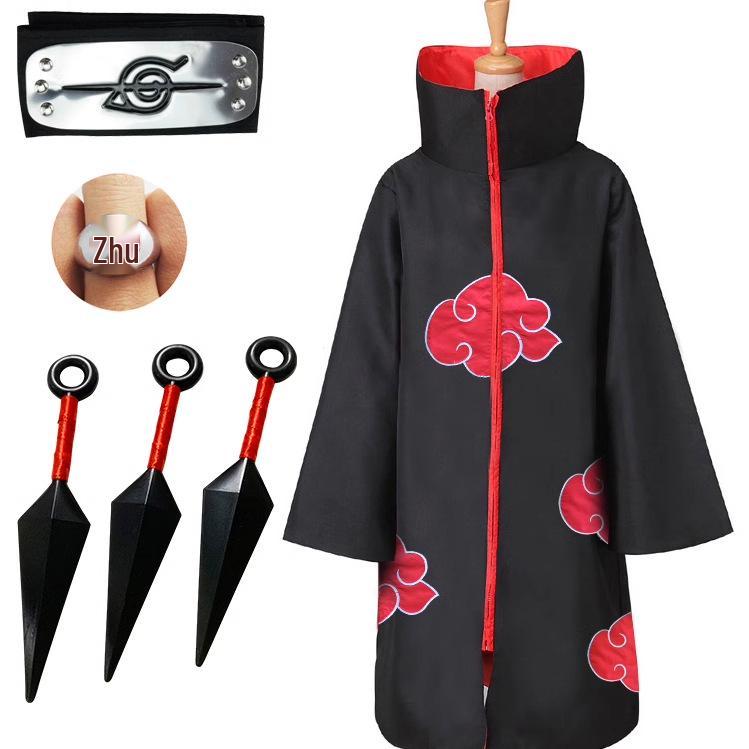 Naruto Akatsuki Cloak Cosplay Costume: Uchiha Itachi, Deidara, Sasori, Obito, Tobi, Fourth Hokage Edition