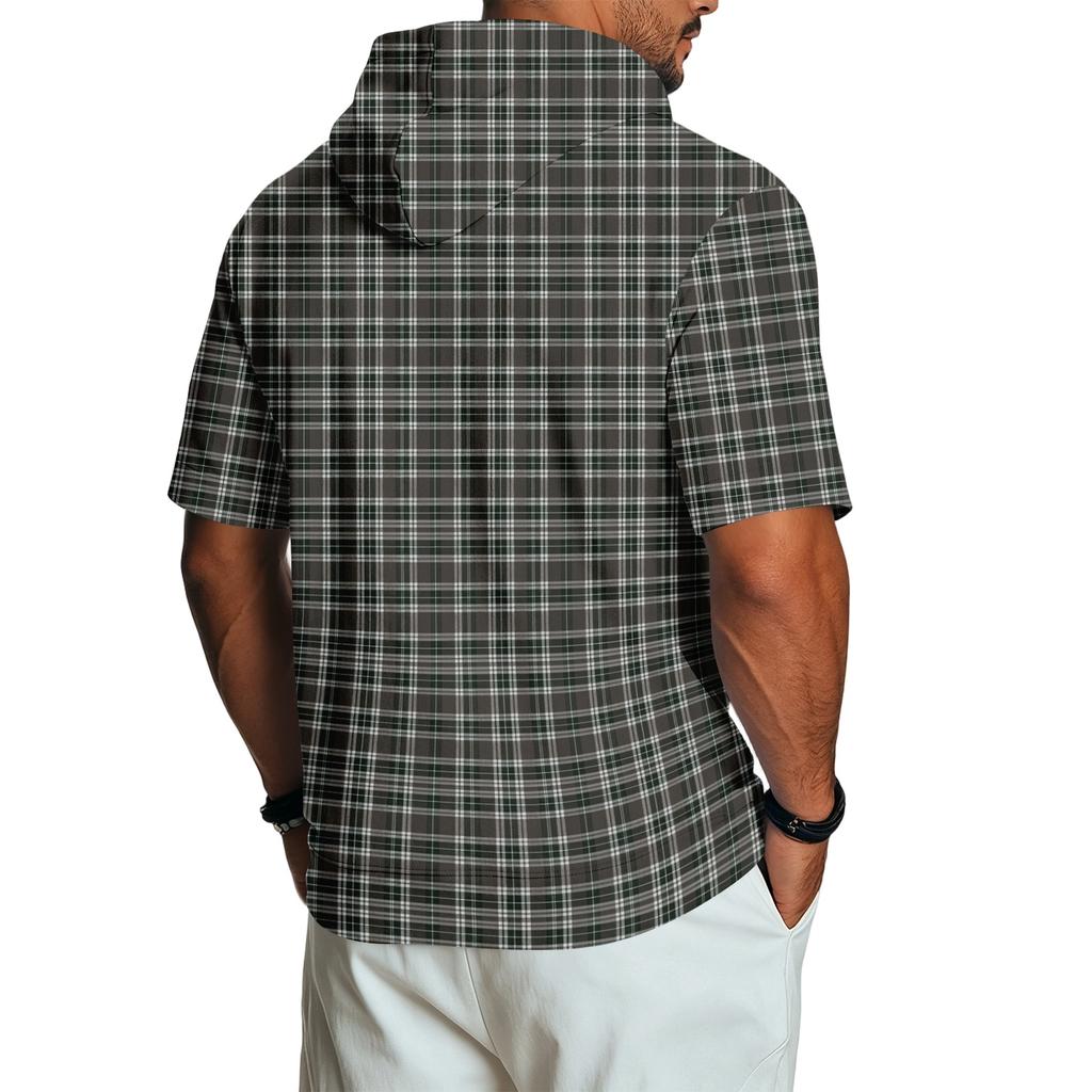 Men's Short Sleeve Hoodie Casual Retro Lightweight Camouflage Print