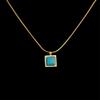 Fashionable Retro Niche Turquoise Pendant Necklace
