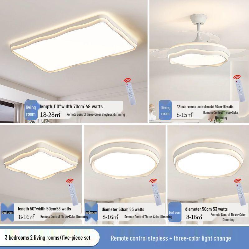 2025 Smart Voice-Controlled Full Spectrum Living Room and Bedroom Ceiling Light Package