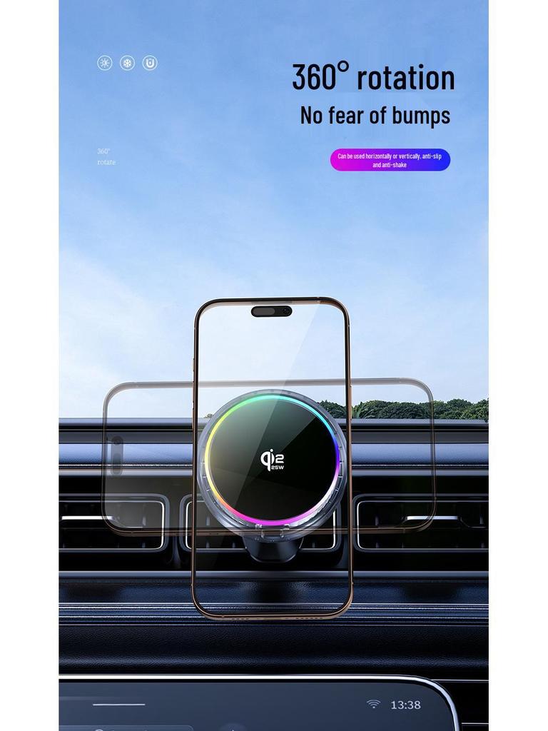 2025 Apple Magnetic Wireless Car Charger & Navigation Mount, 25W Fast Charging