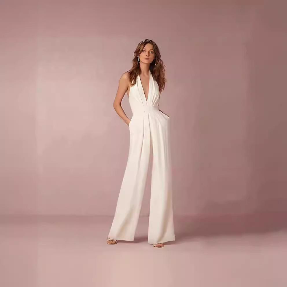 European and American Spring Casual Jumpsuit Ebay Sexy Sleeveless Neck Jumpsuit