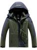 Men's Winter Windproof Fleece-Lined Cotton Jacket - Thickened Outerwear for Outdoor Cold-Weather Protection