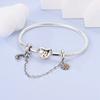 Copper Star Crescent Sun Earth Safety Chain Piece Fit Original Wrist Bracelet Beaded Designer Charms Necklace Female Jewelry