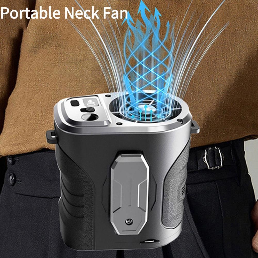 

8000mAh Outdoor Waist Fan Multifunctional USB Mini Portable Rechargeable Fan with LED Light Silent Fan for Traveling Camping чёрный