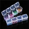 ABS Crystal Embroidery Storage Box Rectangular 28 Grid Adjustable Detachable Salon Manicure Rivet Container Case