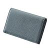 Gulfstream's Soft Cowhide Leather Bi-Fold Slim Business Card Case (GRE-SME-05) in Beautiful Blue Gray, crafted from soft, genuine leather.
