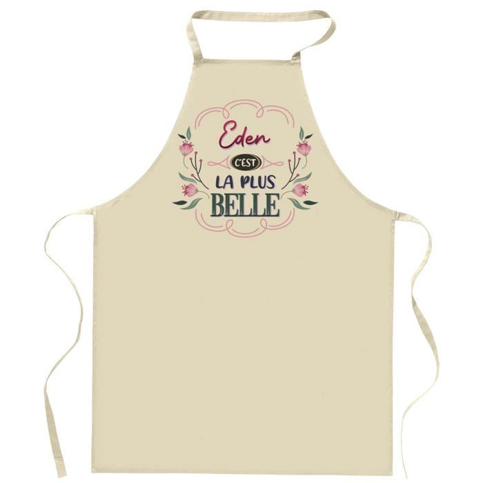 Tablier de cuisine - Planetee Eden - Impression bretonne - Coton résistant - Liens ajustables