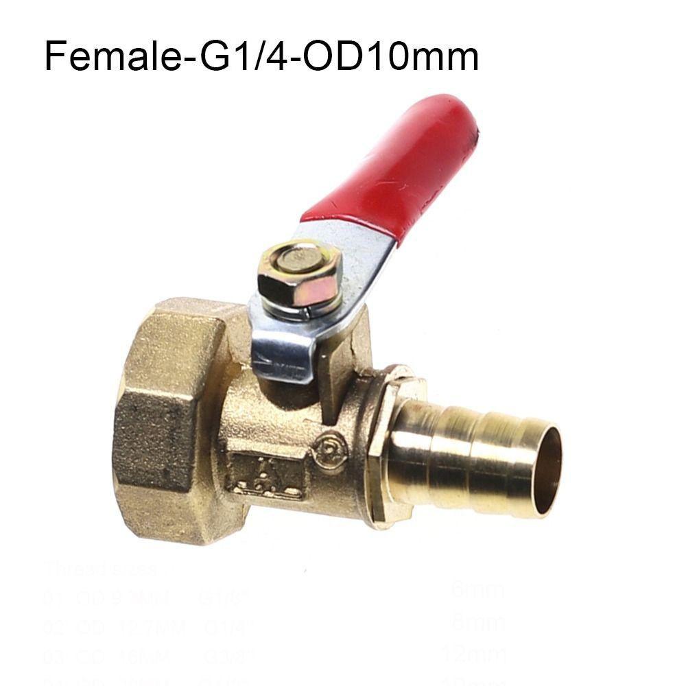 

Joint Controller Pneumatic Connector Pipe Fittings Hose Barb Coupler Water Oil Air Gas Fuel Female-G1/4-OD10mm