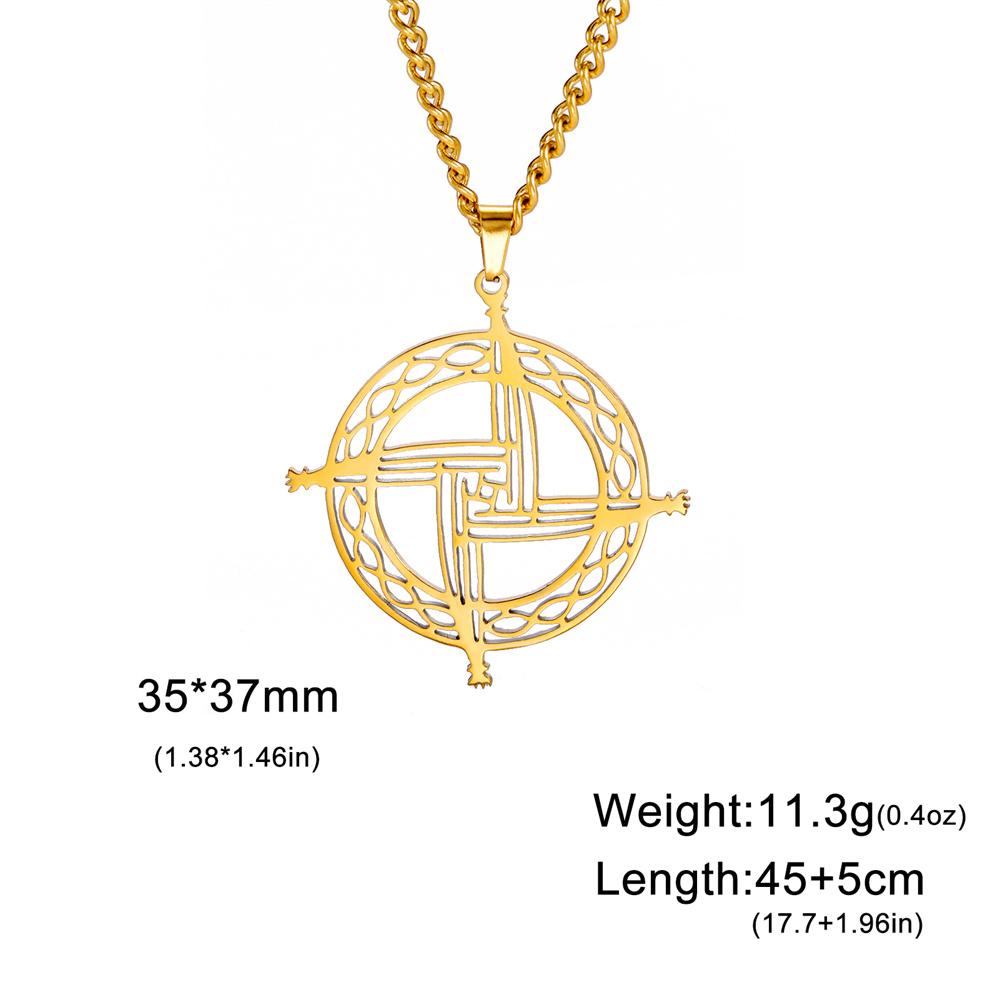 My Shape Heilige Brigida Kreuz Anhänger Halsketten für Damen Herren Edelstahl Traditionelles Keltisches Irisches Kreuz Amulett Schmuck Geschenk