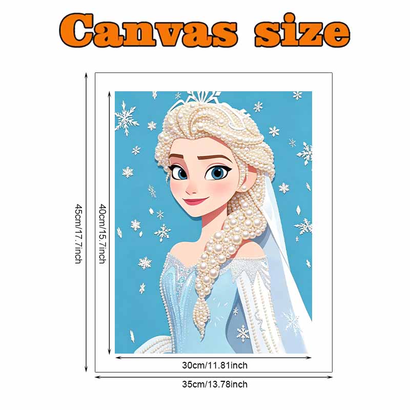 Disney Pearl Painting Queen Elsa DIY Pearl Art Painting Pearl Gem Painting Pictures Crafts Special Shape Home Wall Decoration