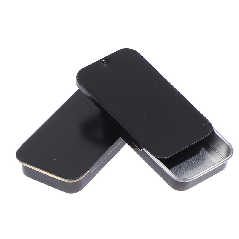 2Pcs Tinplate Small Push-Pull Box Solid Balm Box Metal Packaging Box