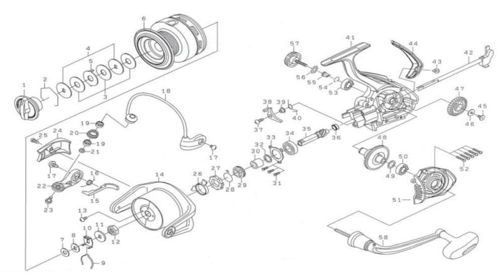 Daiwa Genuine Parts 16 JOINUS 4500 Handle Part Number 58 Part Code 6Q242101