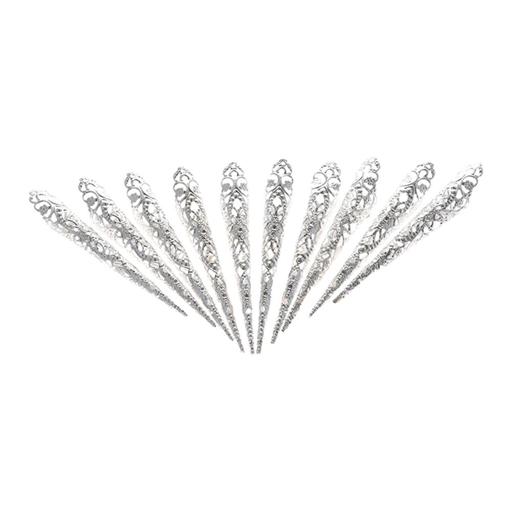 Style Ancient Queen Finger Tip Protection Knuckle Rings Nail Rings Set Belly Dance Accessories