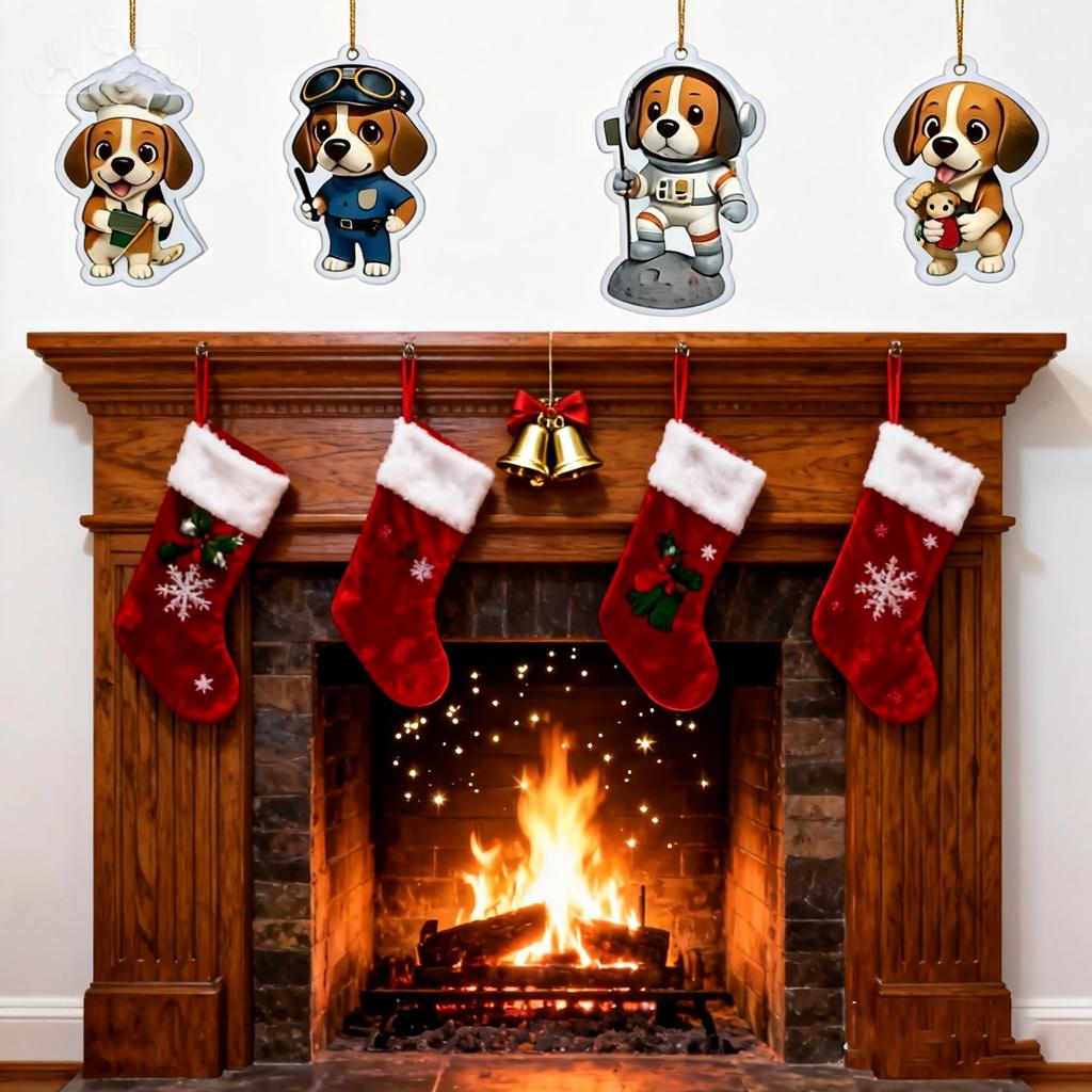 2D Flat Acrylic Mystery Box 24pcs Pendant With Airplane Box Funny Christmas Countdown Calendar