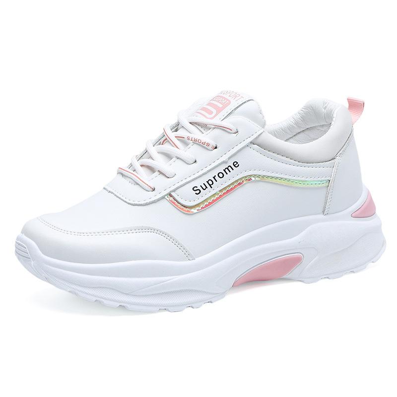 Women's leather shoes, autumn new little white shoes women's sports shoes women's versatile Korean version of student women's shoes simple