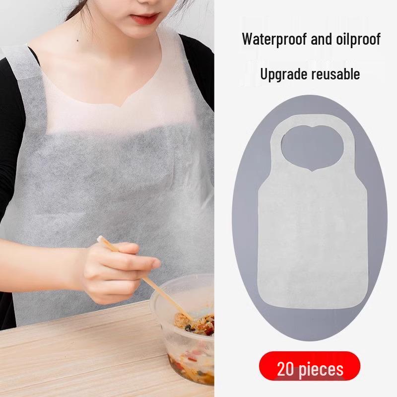 Disposable Non-Woven Waterproof Apron for Adults and Children - Kitchen and Catering Use