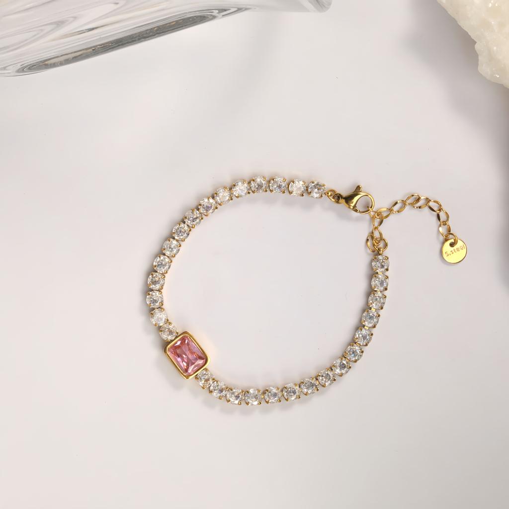 Sense Inlaid Square Full Diamond Bracelet Fashionable Personality Versatile And Does Not Fade