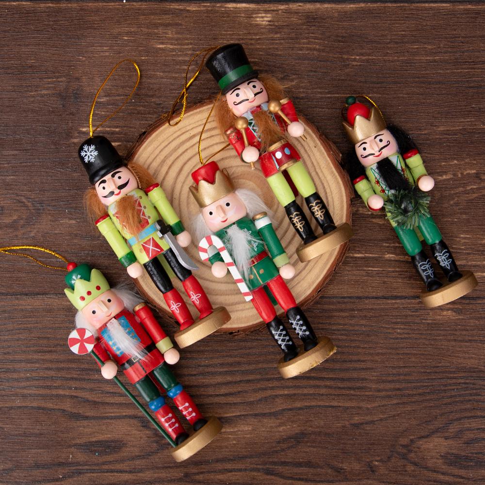 Retro Rot & Grün Nussknacker-Schmuckset