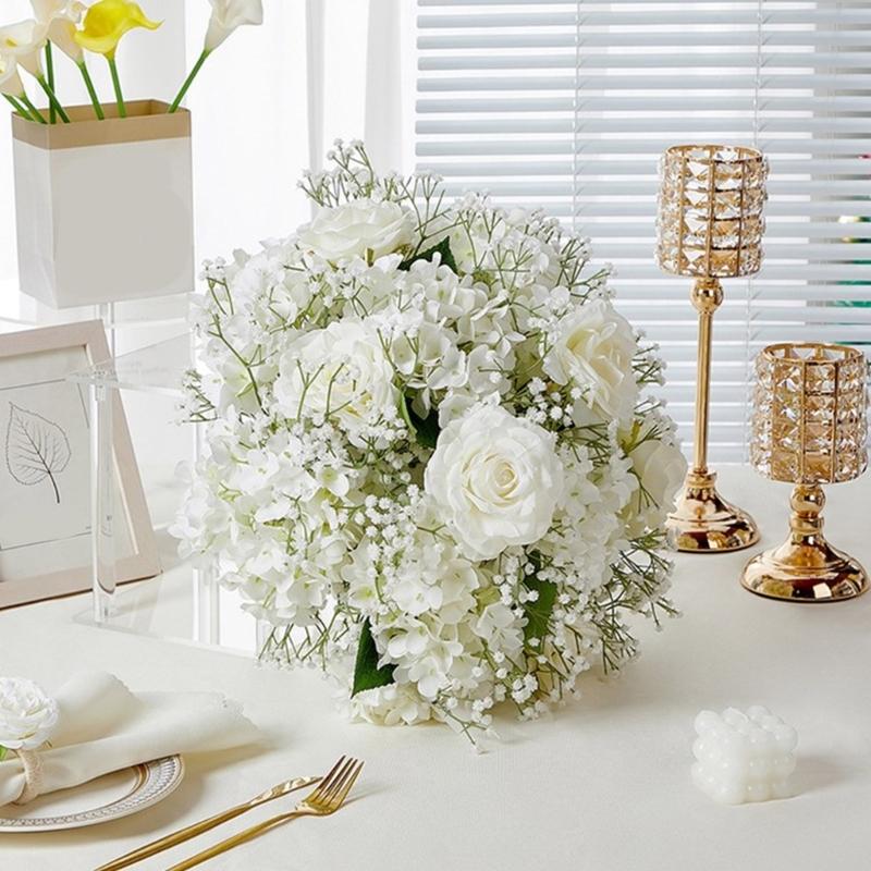 Wedding Flower Bouquets for Centerpieces, Artificial Flower Artificial Gypsophila Arrangement for Wedding Decoration
