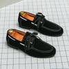 Spring Handmade Casual Shoes Loose Oversized Leather Shoes Lace Up Business Formal Breathable Comfortable Men Fashion Loafers