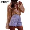 Camicie e Bluse Casual alla Moda da Donna JPNTKY con Scollo a V e Maniche Lunghe