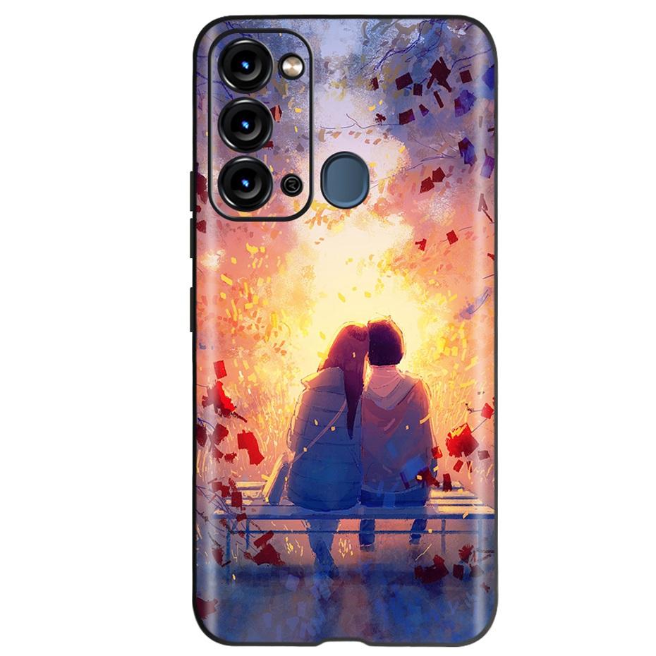 For ITEL Vision 3 Case Fashion Cat Sunflower Phone Cases For Itel S17 S 17 S661W Soft TPU Black Silicone Cover Vision3 Bumper