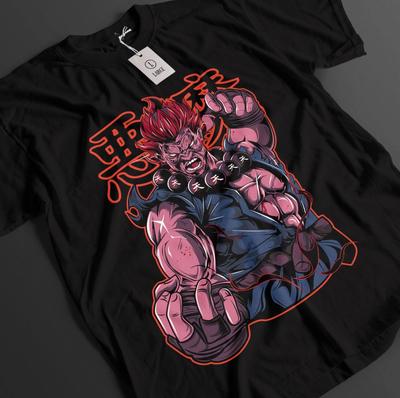 Street Fighter T-Shirt Kampf Anime T-Shirt Herren und Damen Sommer Baumwolle Bequem Locker Mode Kurzarm Top