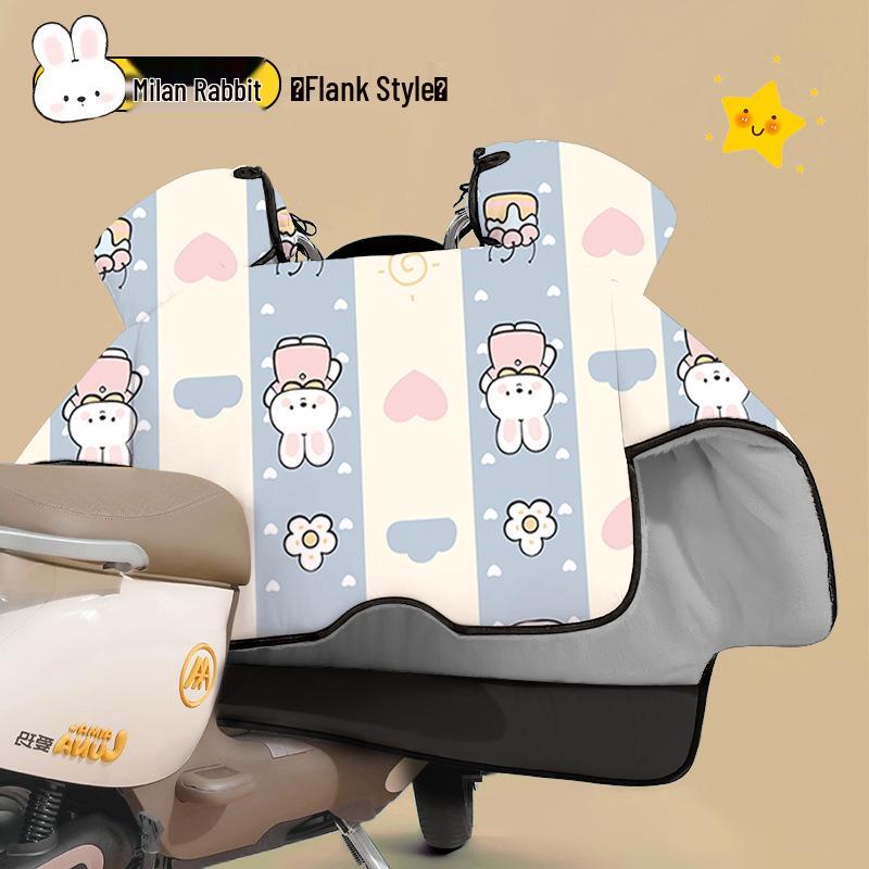 Electric Bike Windshield Cover: Thick, Waterproof, Windproof, and Insulated for Autumn/Winter.