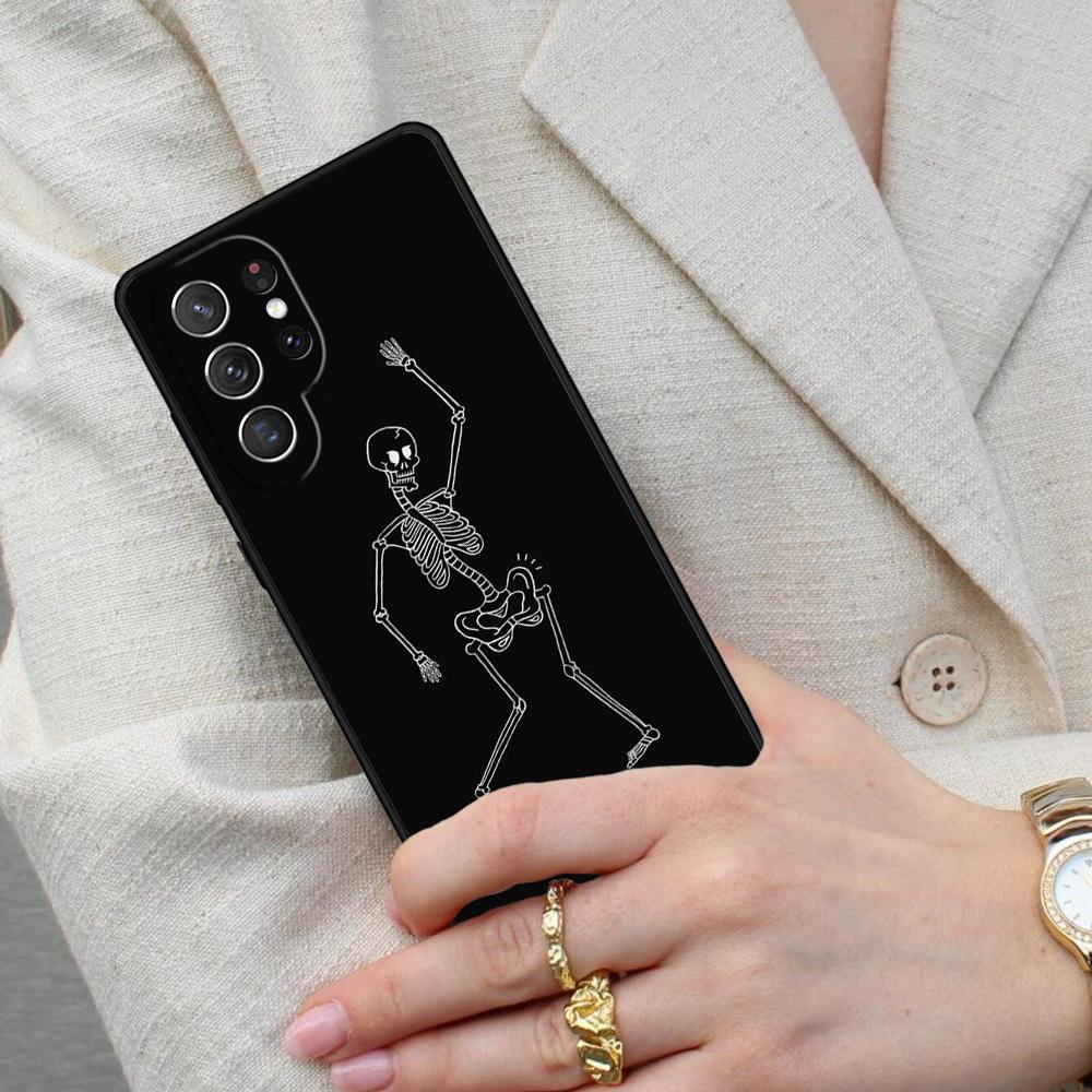 Spooky Skull Funny Dance Skeleton Cell Phone Case for Samsung Galaxy S26 Ultra S25 S24 S23 S22 S21 S20 Note10 Cover