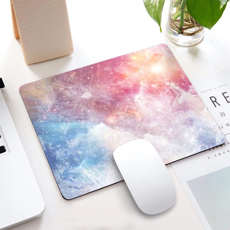 22cm*18cm*0.3cm Mouse Pad Rubber + Cloth Marble Pattern Non-slip Game Pad