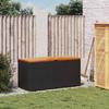 VidaXL Garden Storage Box, Tool Chest, Storage Cabinet, Patio Terrace Organizer, Black Resin 365955