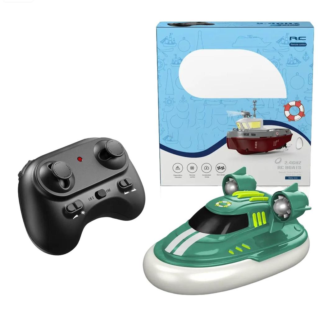 1/144 Scale RC Tugboat, 2.4GHz RC Electric Yacht Model With Lights, Remote Control For Pools Lakes