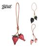 Energetic Red Bag Pendant Handmade Three-Dimensional Sewing Strawberry Design Keychain