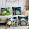 Animei My N-NeighborS T-Totoro Pillow Case Living Room Sofa Cushion Cover Suitable For Home Bedroom Room Decoration