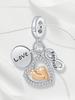 Charms Plata Heart-Shaped Skull Luggage Case Beads Copper Plated Fit Copperoriginal Bracelet For Jewelry Making Diy Charm