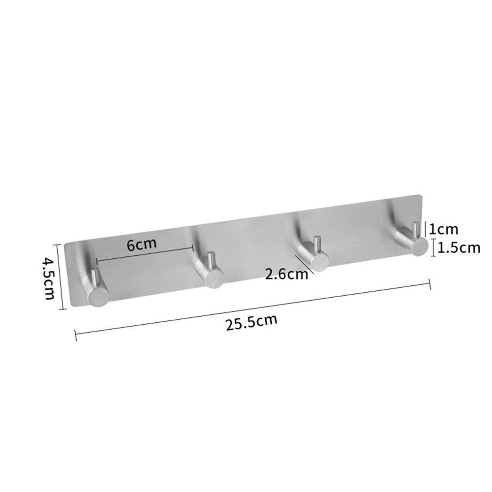 Sticker Adhesive Stainless Steel Hooks Wall Door Clothes Coat Hat Hanger Kitchen Bathroom Rustproof Towel Hooks