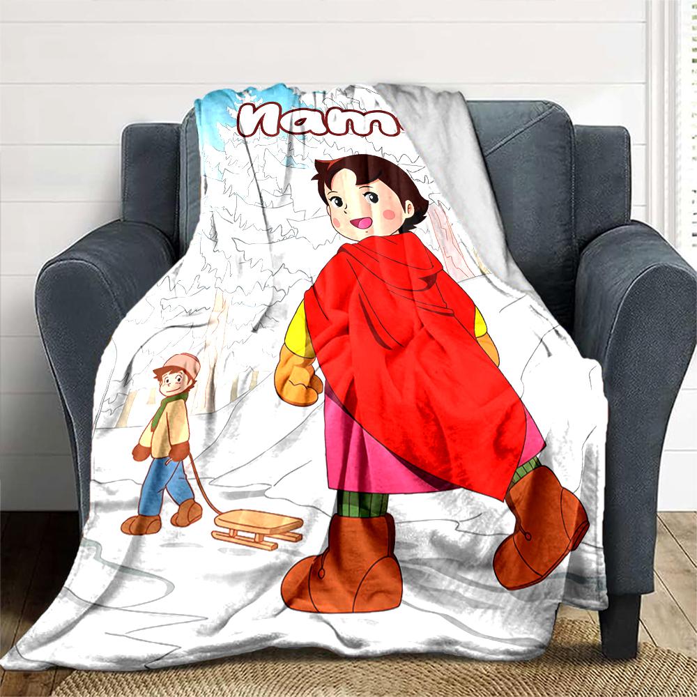 Customiz Name Personality Heidi Blanket Soft &Warm Sofa Office Bed Travel Lunch Break Blanket, Gift Suitable All Seasons