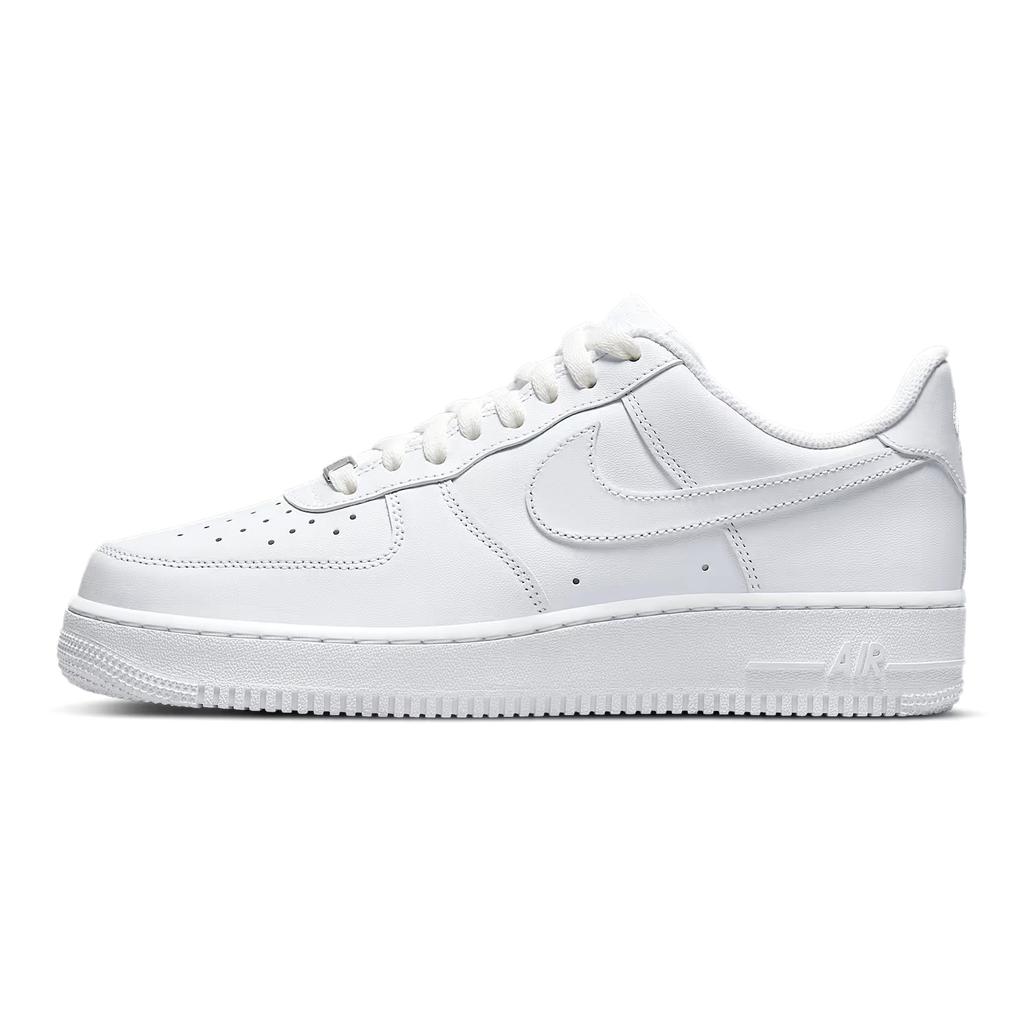 Nike Air Force 1 Leather Abrasion Resistant Breathable Low Top Skateboard Shoes Unisex White Red CW2288-111(Team1895-)