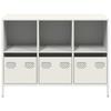 Sideboard White 101.5x39x73.5 Cm Cold Rolled Steel