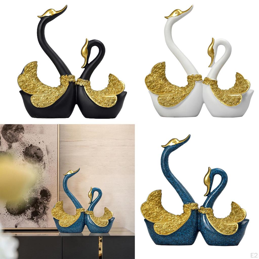 Kochanek Łabędź Pary Statua Zwierząt Figurki Centralny Element Sypialni Salon Zabawa Ozdoba