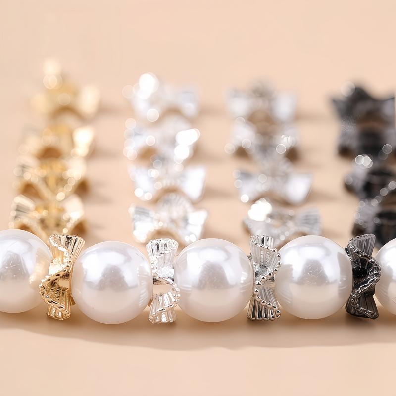 Flat Round Metal Spacer Beads Baroque Wave Gold Plated 50Pcs 6/8/10mm Suitable for Earring DIY Making Supplies