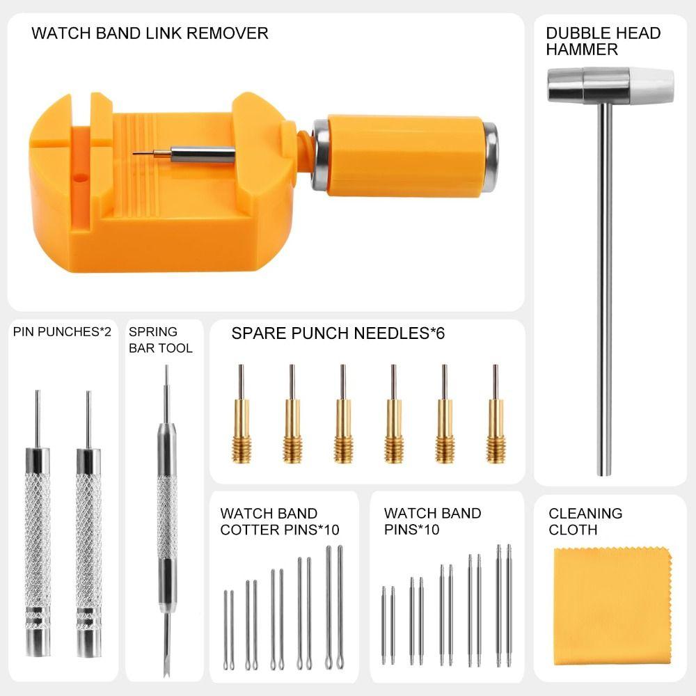 31Pcs/Set Pin Extraction Watch Band Adjustment Tool Strap Chain Pin Remover  Watch Accessories
