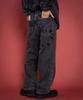 WEGO Graphic Denim Size Denim Black Sonata Men's Pants, L,