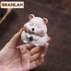 Yixing Zisha Little Fat Mouse Incense Stick Tea Pet Retro Flowerpot Landscaping Tea Figurine Play Toys Tea Statue Ornaments Gift
