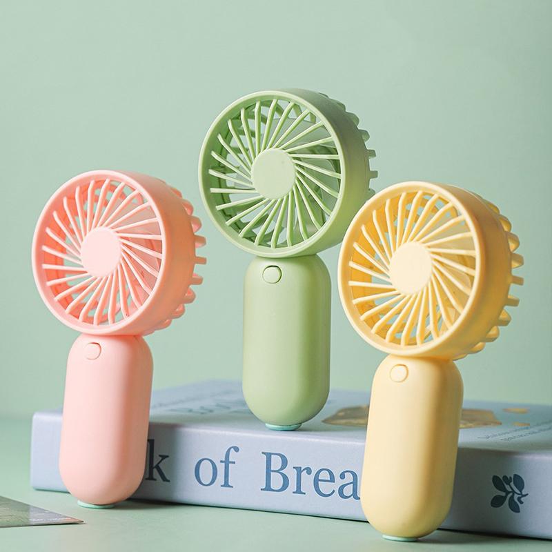 Colorful Portable Handheld Mini Fan Aaa Battery Power Supply Mute Air Cooling Cooler For Summer  Trip Travel Home Office