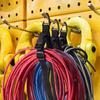 1Pc Adjustable Extension Cord Organizer With 3-Axis Buckle Heavy-Duty Storage Strap 45cm Black For Workshop Garage Organization