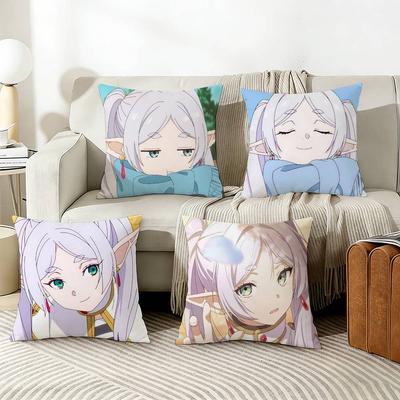 Frieren Anime Beyond Journeys End Pillow Case Living Room Sofa Cushion Cover Suitable For Home Bedroom Room Decoration