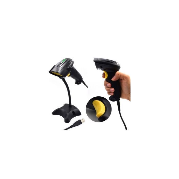 Lecteur De Code Barres Avec Support Ewent EW3410 LED USB Noir
