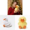 Cute Sitting Yellow Duck Plush Toy With Pp Cotton Filling For Kids And Adults